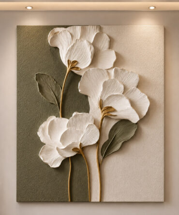 Flora Contemporânea - Quadro em Alto Relevo