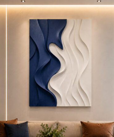 Essência Azul - Quadro em Alto Relevo