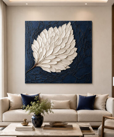 Flora em Azul - Quadro em Alto Relevo