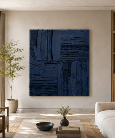 Trama Azul - Quadro em Alto Relevo