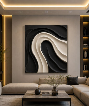 Curva em Contraste - Quadro em Alto Relevo