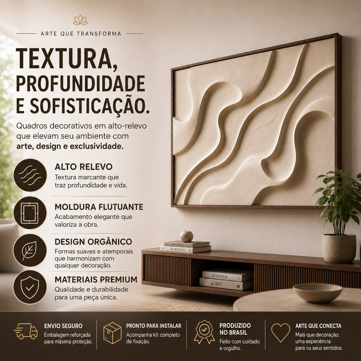 Linhas do Silêncio - Quadro em Alto Relevo - Imagem 11