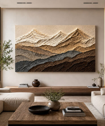 Horizonte Alpino - Quadro em Alto Relevo